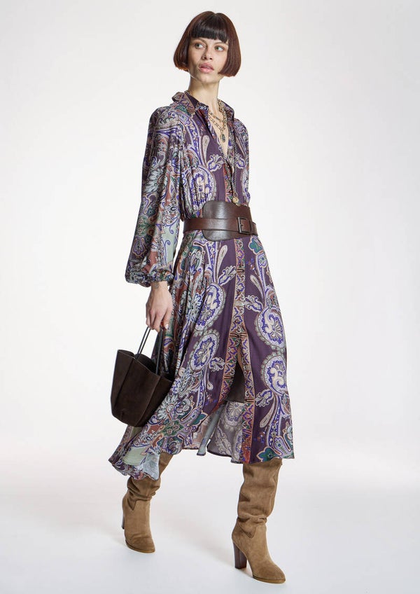 Vestido camisero estampado Alba Conde