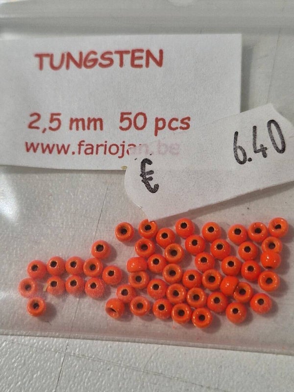 Tungsten conish fluo orange 50pcs
