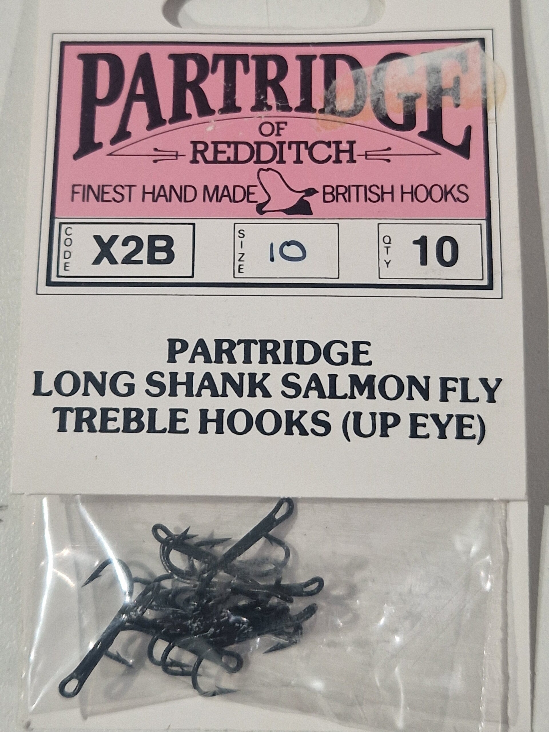 Partridge X2B  long shank salmon fly treble hooks