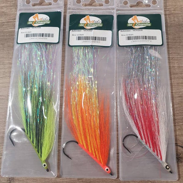 mouche de charette Jmc snoek streamer , pike , punker fly , mohican size 4/0