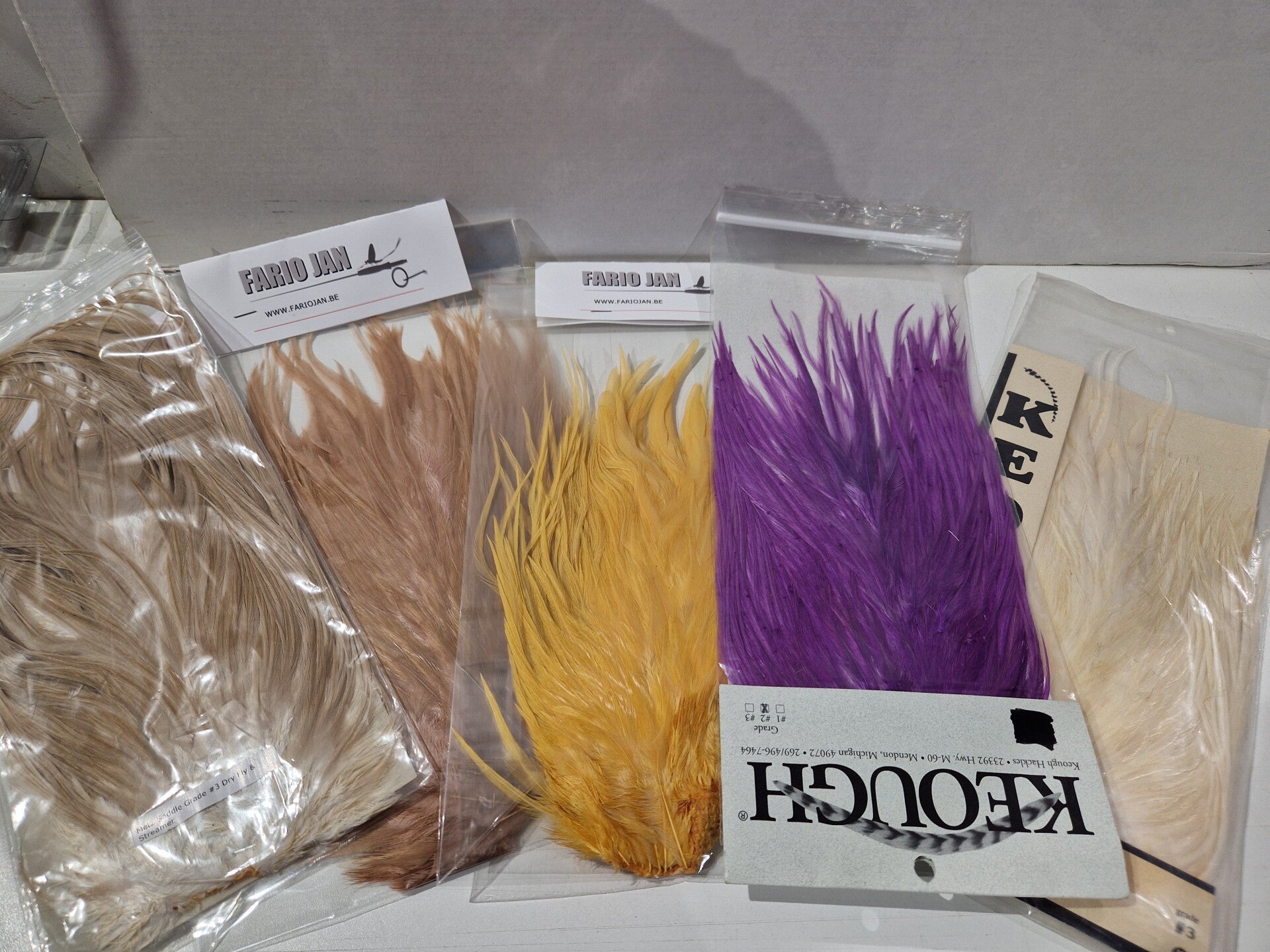 Metz and keough saddle grade #3 , dry fly & streamer