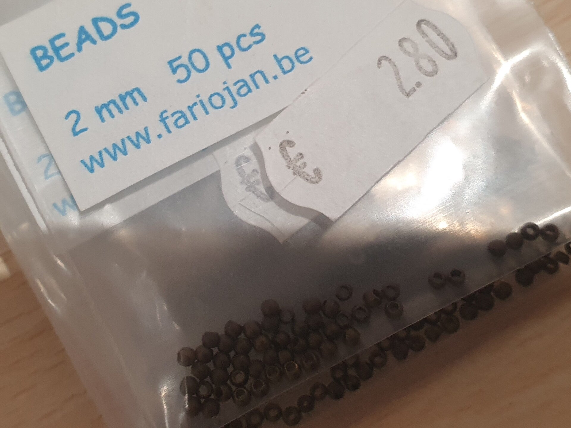 Beads black bronze colour , 50pcs , Fariojan