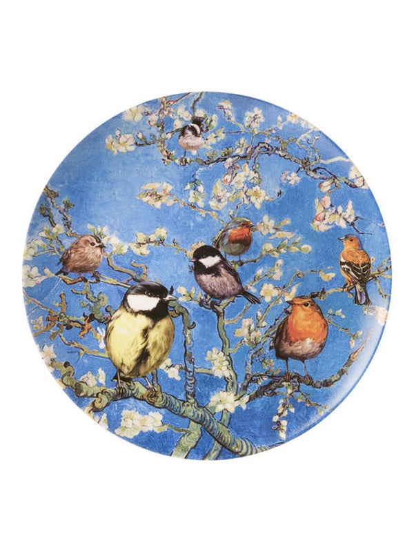 Wandbord Vogels van Gogh Heinen Delftsblauw