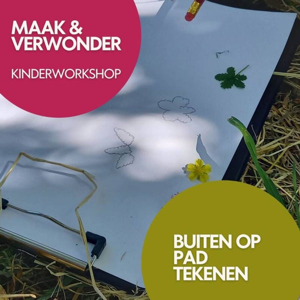 17 september- Buiten op pad tekenen