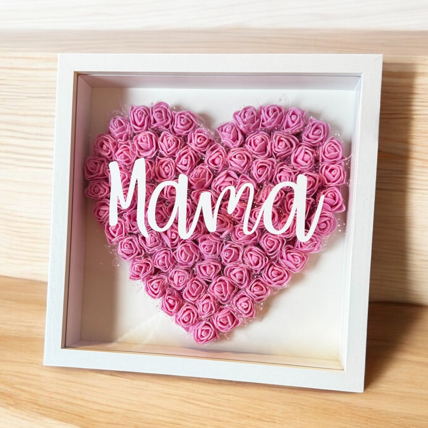 Schaduwdoos “mama” met rozen