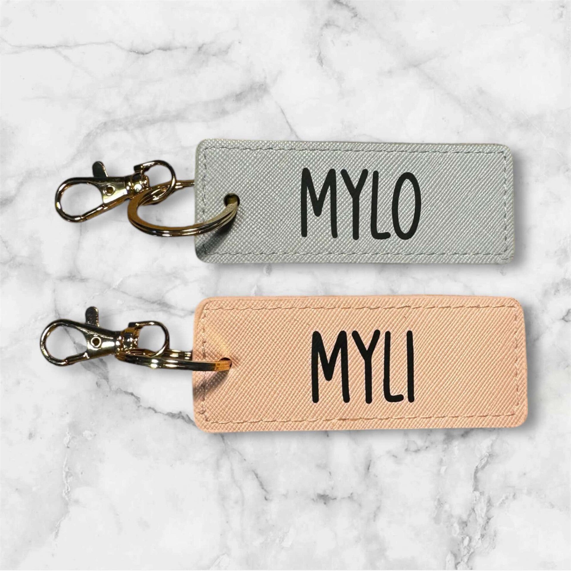 Sleutelhanger leer - personaliseerbaar