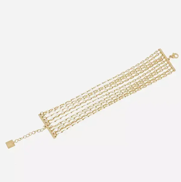 ZAG BIJOUX multi-row armband Fae goldplated