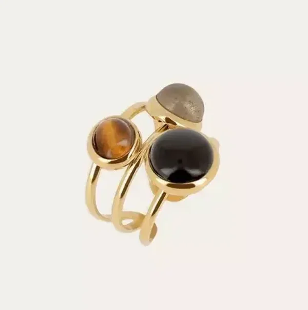 ZAG BIJOUX ring Gobi onyx