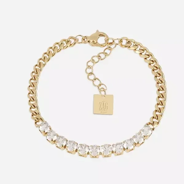 ZAG BIJOUX schakelarmband Palena goldplated