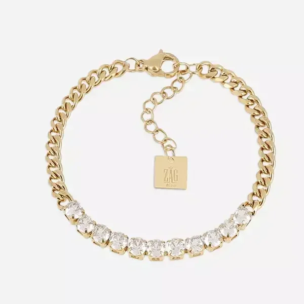 ZAG BIJOUX schakelarmband Palena goldplated