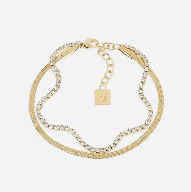 ZAG BIJOUX multi-row armband Akane