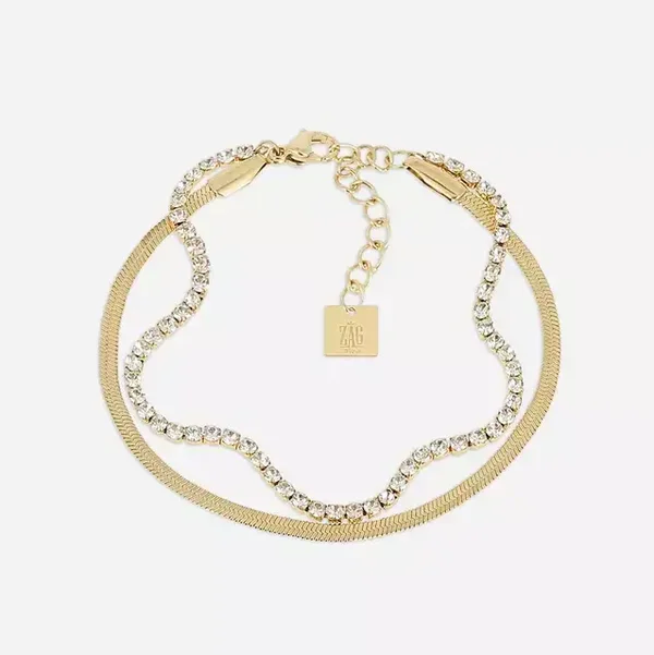ZAG BIJOUX multi-row armband Akane