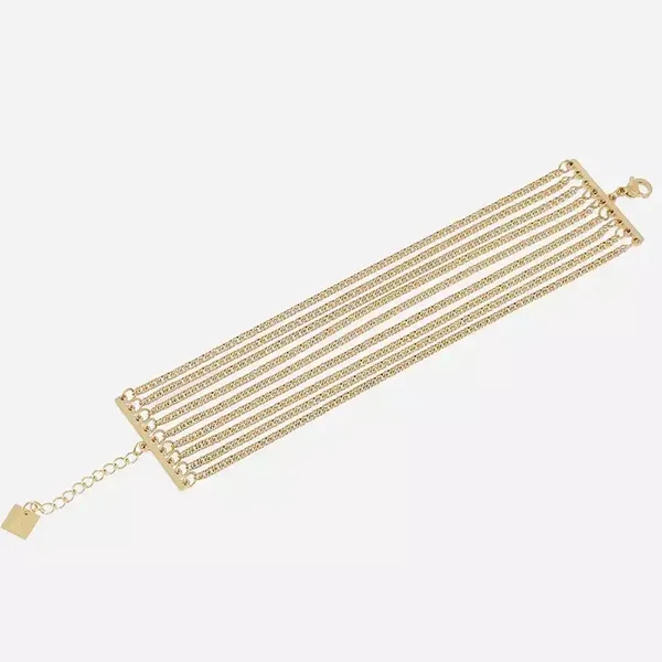 ZAG BIJOUX multi-row armband Hazel goldplated