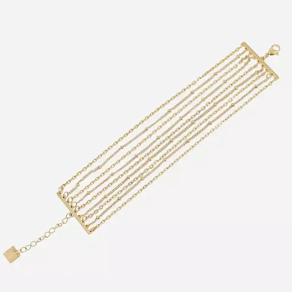 ZAG BIJOUX multi-row armband Lorea goldplated