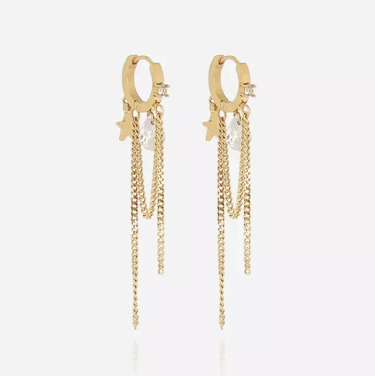 ZAG BIJOUX oorbellen Bitonto goldplated
