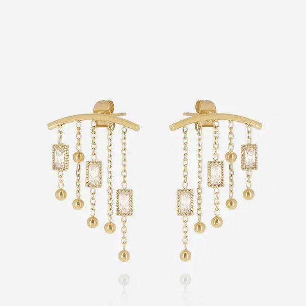 ZAG BIJOUX oorbellen Siderno goldplated