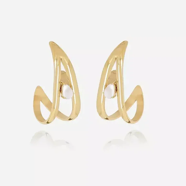 ZAG BIJOUX oorstekers Nuxis goldplated