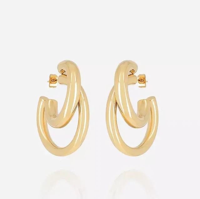 ZAG BIJOUX multi oorringen Kaylee goldplated