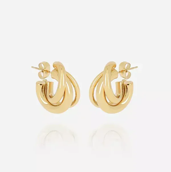 ZAG BIJOUX multi oorringen Lorna goldplated