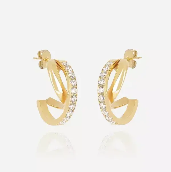ZAG BIJOUX multi oorringen Téva goldplated