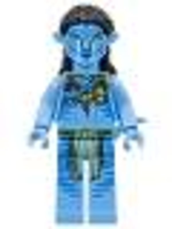 Lego Minifigur  Neytiri - Lime and Magenta Feather Necklace, Closed Mouth Smile