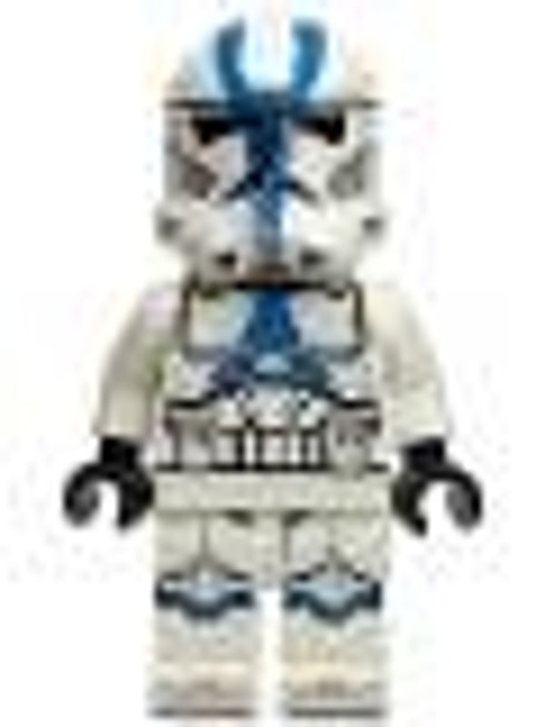 Lego Star Wars Minifigur Clone Trooper, 501st Legion (Phase 2) - White Arms, Nougat Head, Helmet with Holes