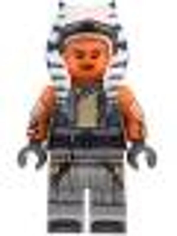 Lego Star Wars Minifigur Ahsoka Tano (Adult) - Dark Bluish Gray Vest, Tan Tunic, Printed Arms, Light Bluish Gray Legs