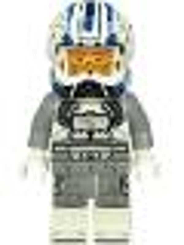 Lego Star Wars Minifigur Clone Trooper Pilot Captain Jag (Phase 2) - Light Bluish Gray Arms