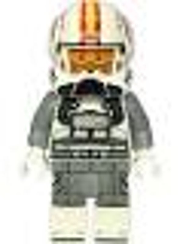 Lego Star Wars Minifigur Clone Trooper Pilot (Phase 2) - Light Bluish Gray Arms, Nougat Head