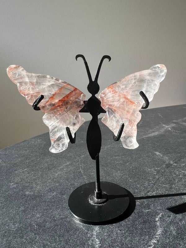 Fire Quartz Butterfly Stand | Home Decoration