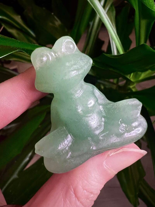 Green Aventurine Frog