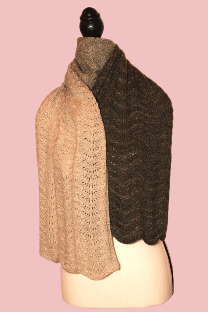 Schal mit Wellen-Muster Nr. 7-8