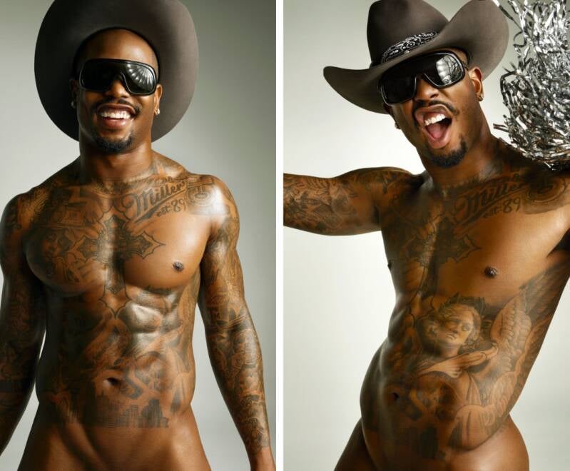 Von Miller hot sexy shredded body, six pack abs, tatted, fitness aesthetic.