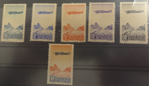 timbre du Maroc- avion