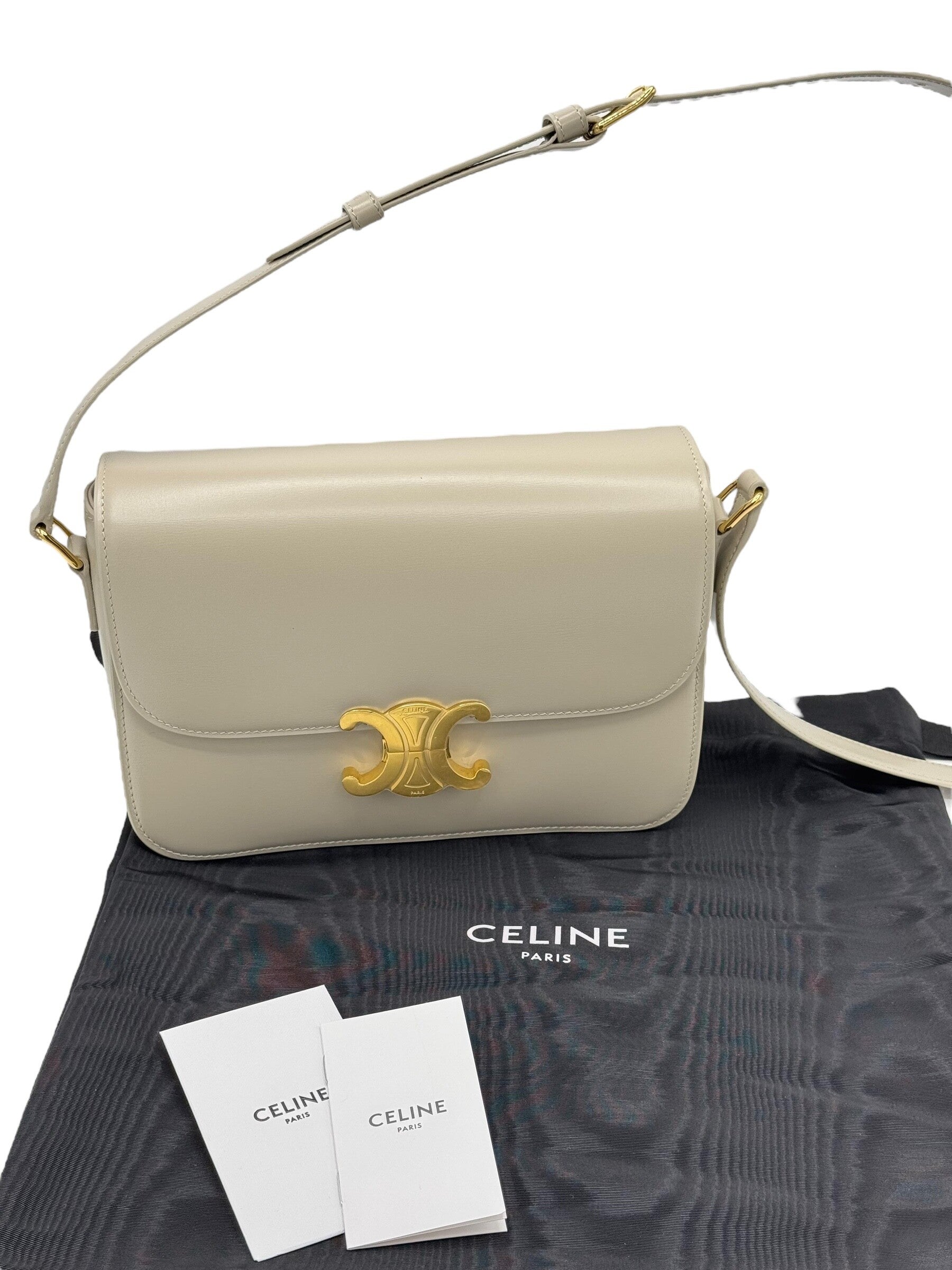 Celine Triomphe Classique White