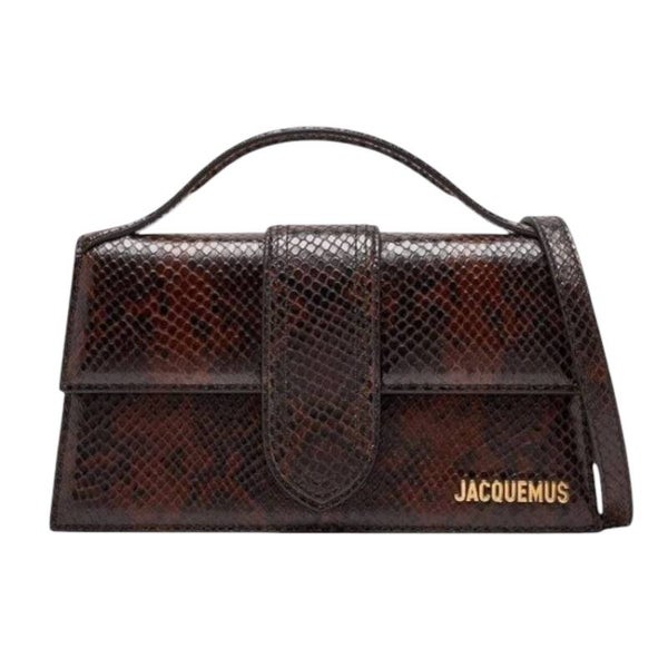 Jacquemus Le Grand Bambino Brown Python Gold