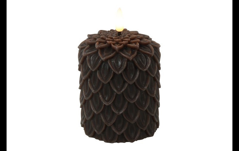 Dennenkegel kaars d bruin S