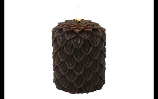 Dennenkegel kaars d bruin S