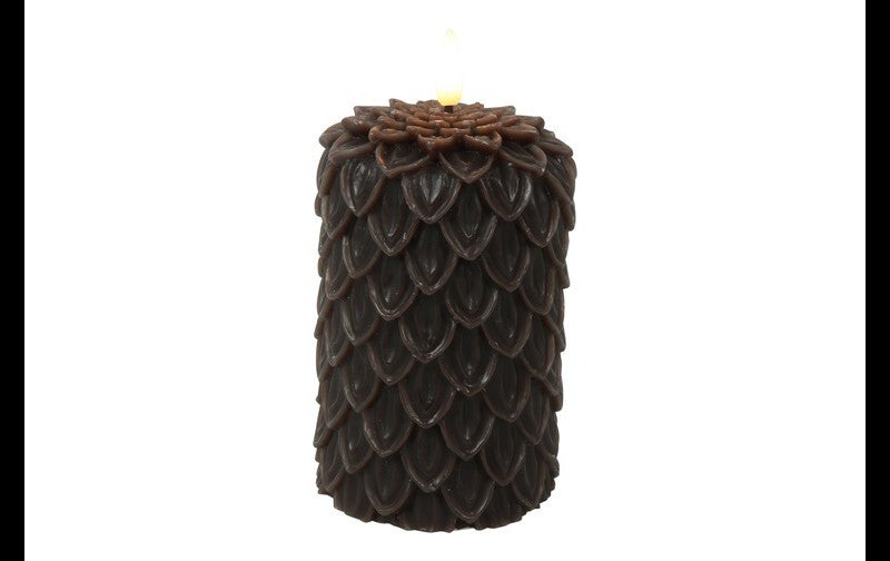 Dennenkegel kaars d bruin M