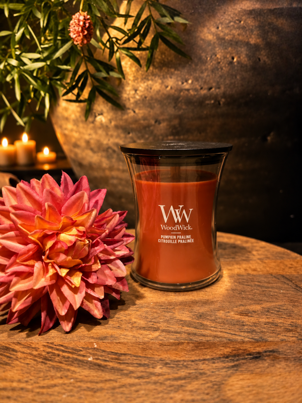 WoodWick - Pumpkin Praline - Medium Geurkaars
