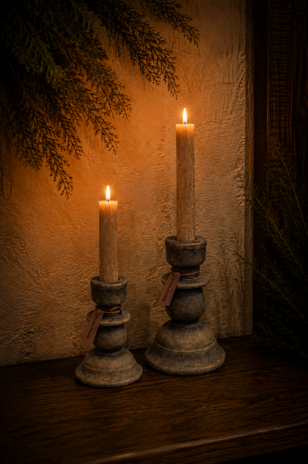 Dinnercandleholder klein bruin