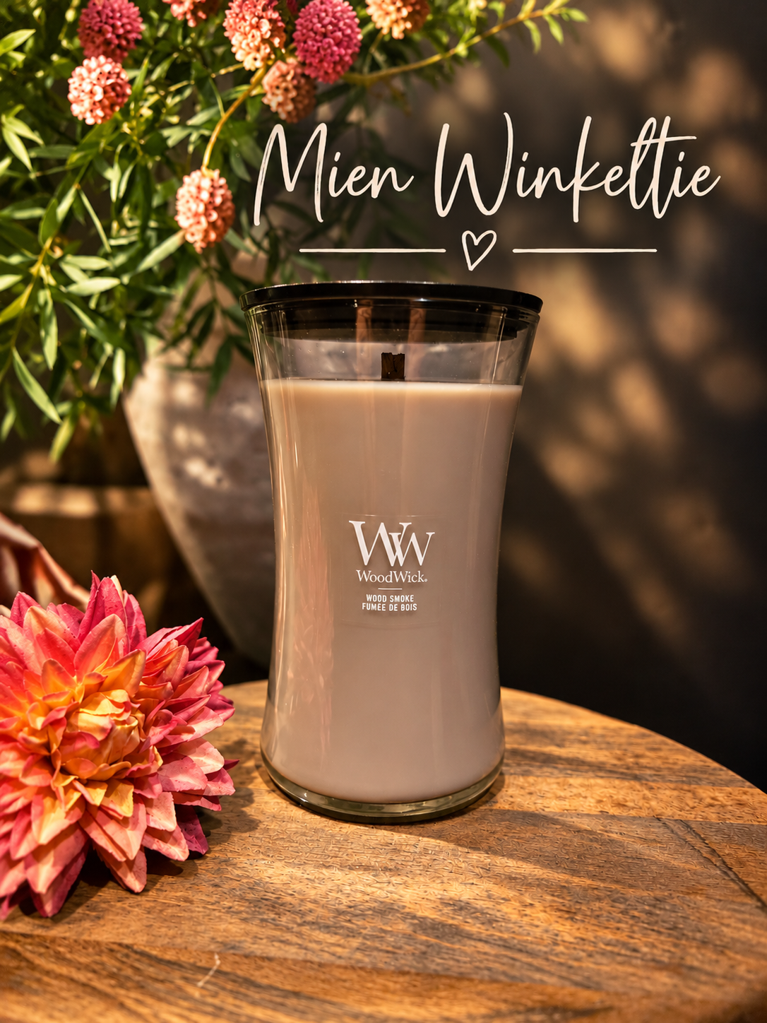 WoodWick - Wood Smoke - Large Geurkaars