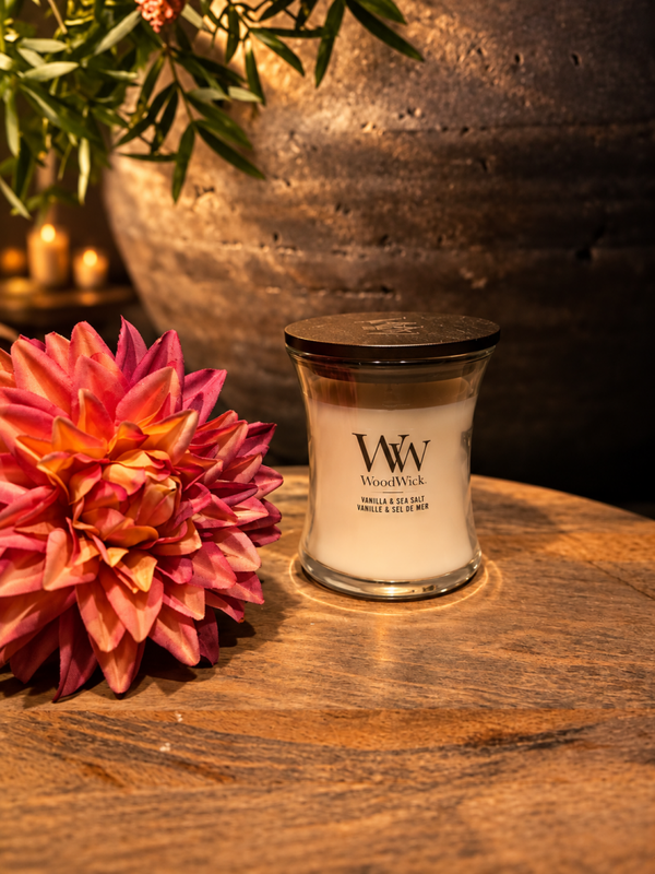 WoodWick - Vanilla & Sea Salt - Mini Geurkaars