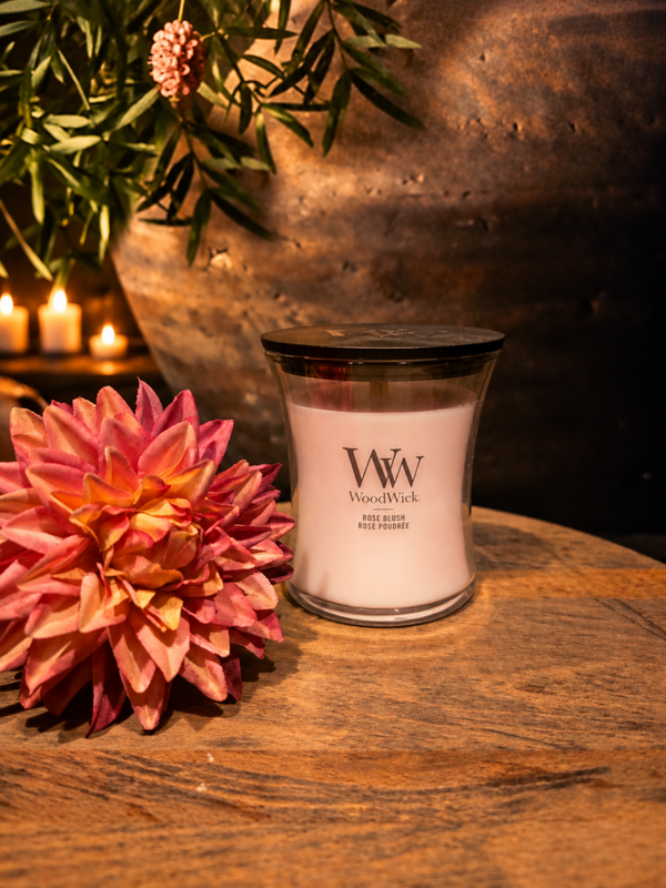 WoodWick - Rose Blush - Medium Geurkaars