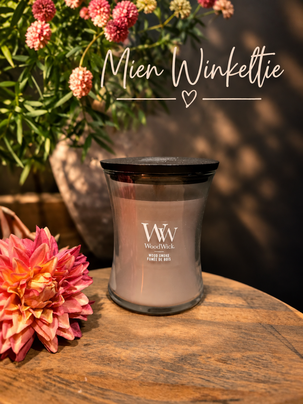 WoodWick - Wood Smoke - Medium Geurkaars