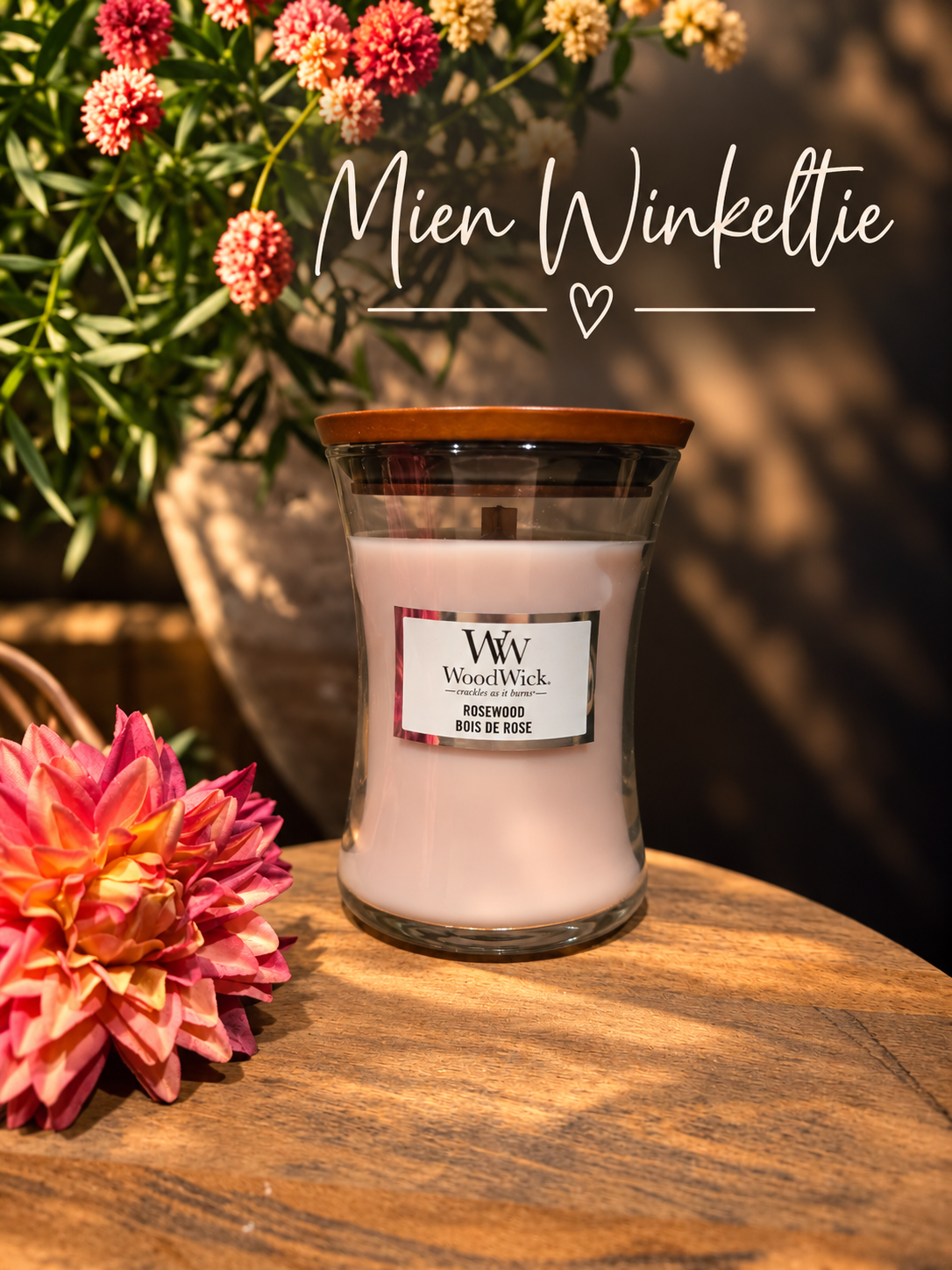 WoodWick - Rosewood Medium Geurkaars