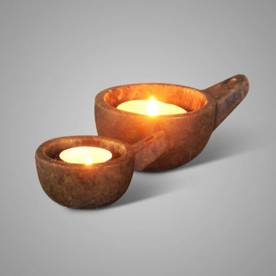 Set of 2 Hanging Scoops Maj. Brown