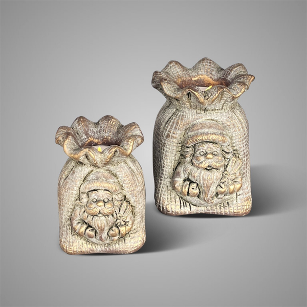 Set of 2 Tealightcups Bagsac Sante Claus Jewel