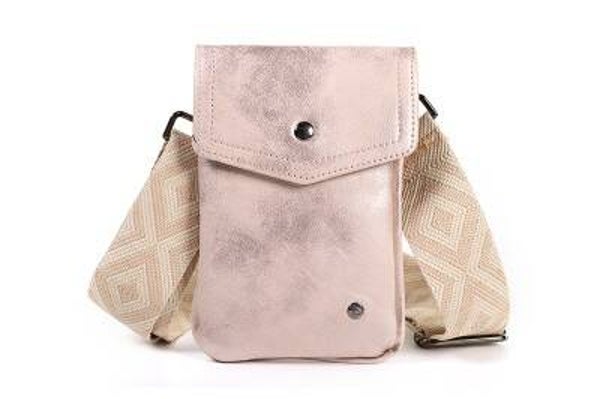 Rose gold telefoon- en schoudertasje Soest