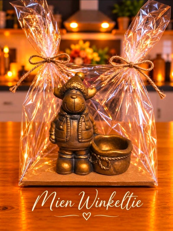 Cadeau set rendier gold